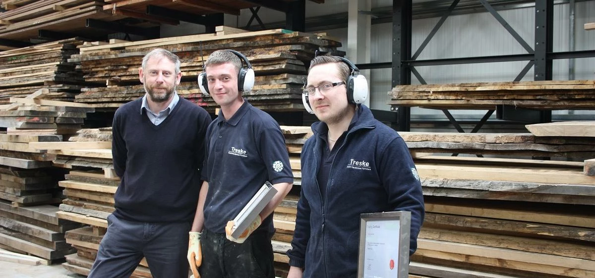 Mark Littlefair, operations director, with James Fleetham and Chris Bradshaw at Treske