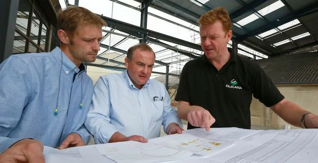 Andrew Nicholson of Nicholson Consultancy with Olicana Managing Director and owner Rupert Pearson, r