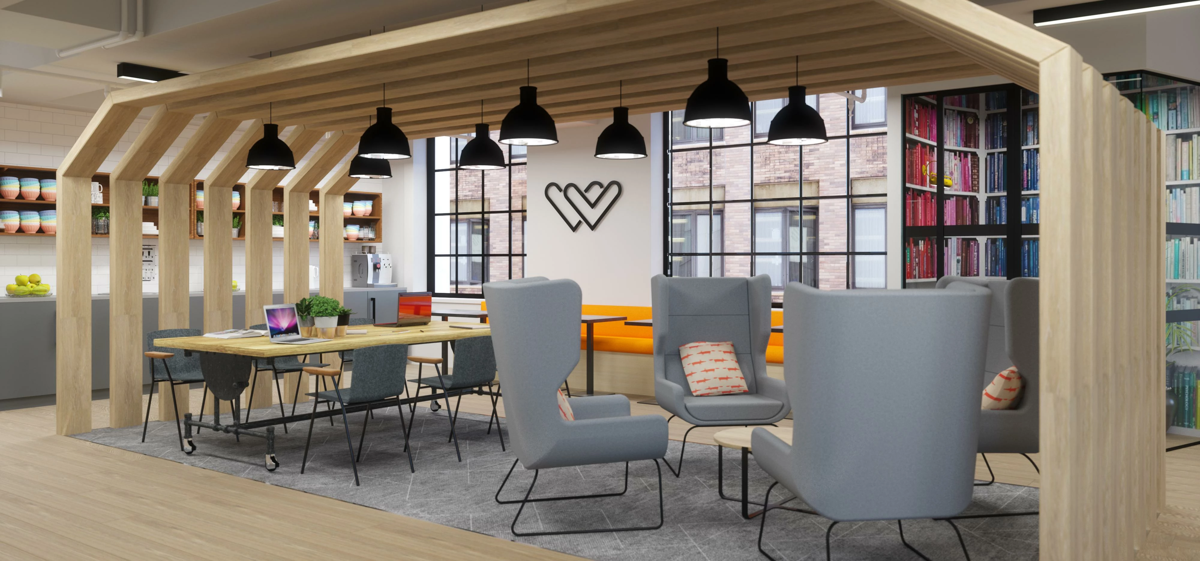 Artist's impression of Verizon and Work.Life's new co-working space in Clerkenwell.