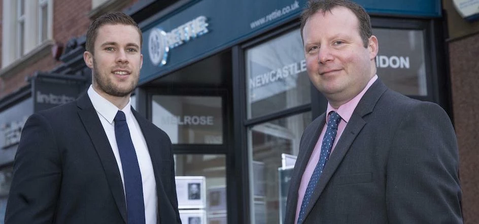 L-R: Mark Convery, surveyor at Sanderson Weatherall and Rob Taylor, managing director of Rettie & Co