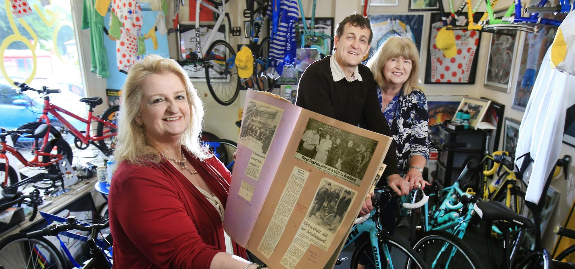 Catherine Riley and Pennine Cycles Sandra Corcoran with her husband Paul share memories of Kirkgate 