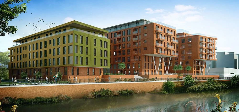 Phase one of the Adelphi Wharf development in Salford
