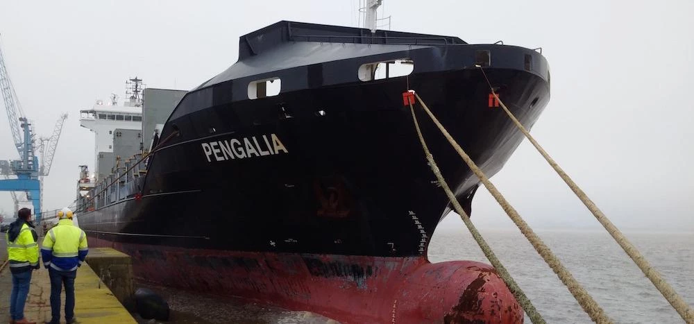 The Pengalia vessel which will support increased capacity on the Tilbury to Amsterdam cargo route.
