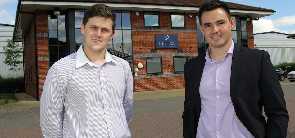 Certax Durham directors Jonathan Tait (left) and Matthew McConnell (right) are delighted with the gr