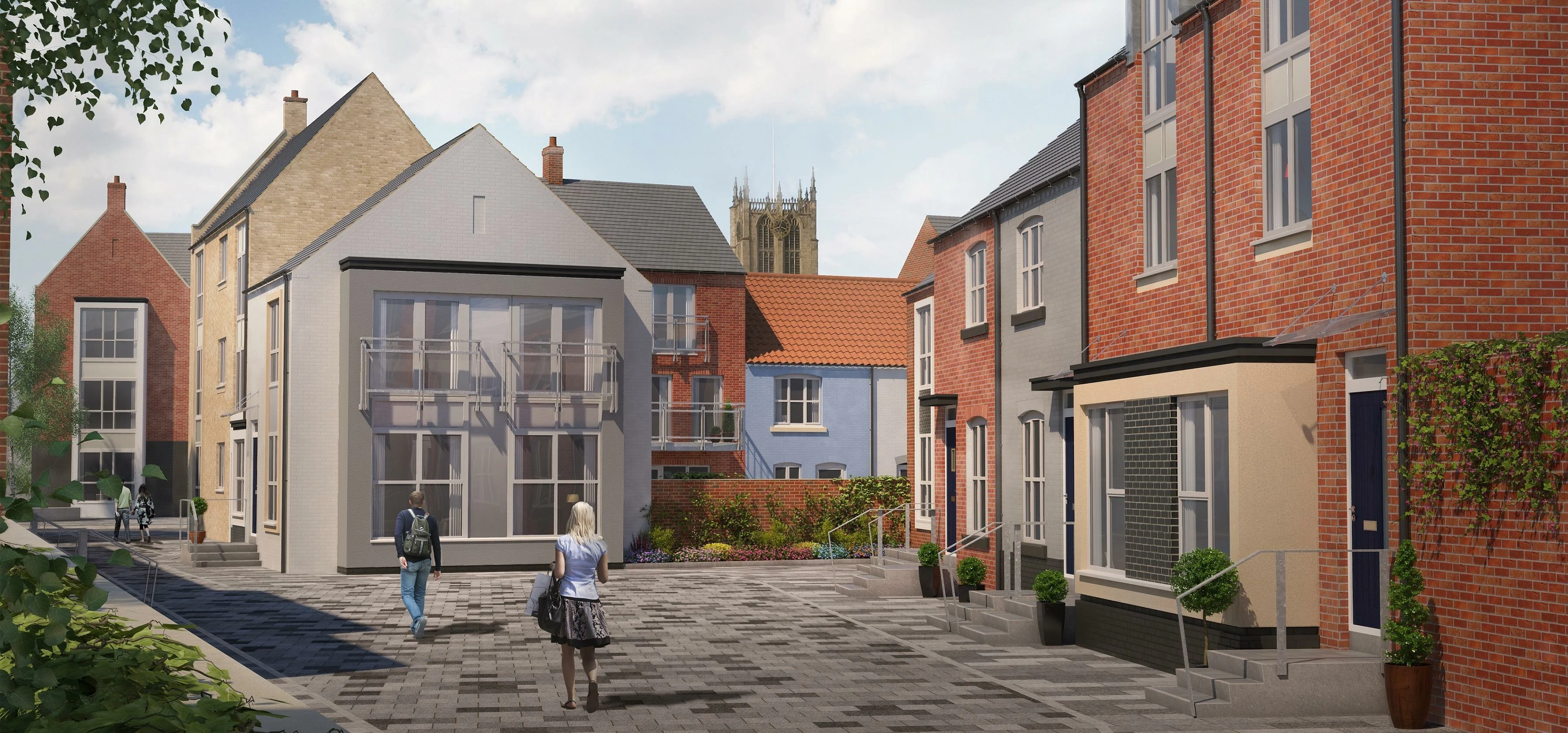 The approved plans for new housing in Hull’s Fruit Market include the reinstatement of historic Scot