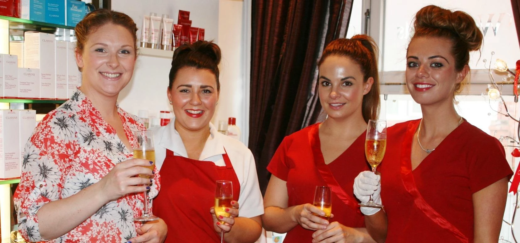 Woodlands Manager Shirley Walker, Beauty Therapist Hannah Gormely, Beauty Therapist Antonia Zeverona