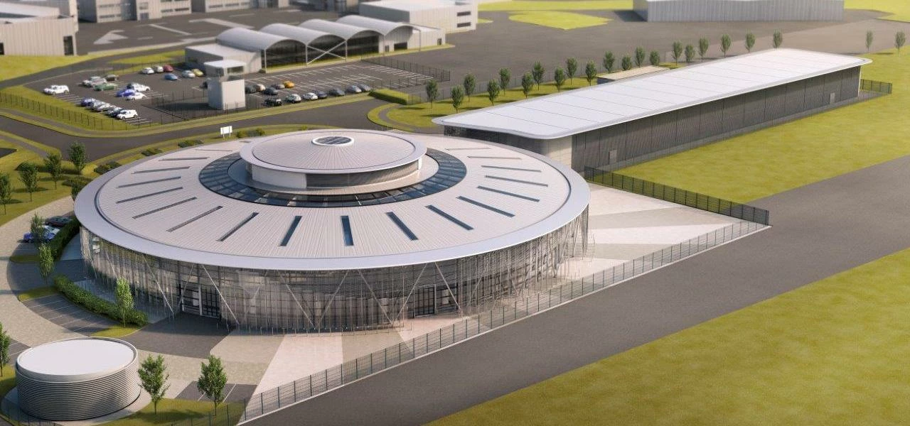 An artist's impression of the new aerospace research factory in Sheffield