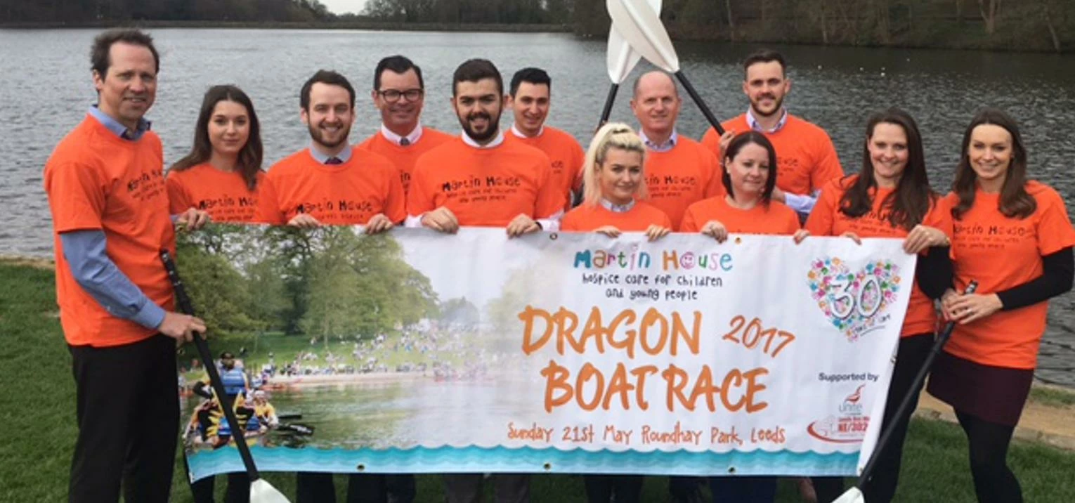 Pulling power ... team members from Linley & Simpson hope to make a splash in aid of Martin House Ch