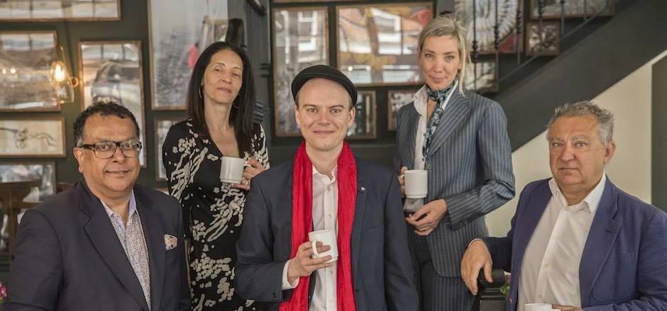 Giuseppe Mascoli (far right) has backed Brew, a new pub concept in Brixton from Alex Holland (centre