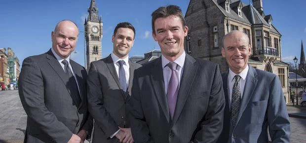 (L to R) LLP member in Newtons’ litigation team, Dave Birks; his assistant, newly-qualified solicito