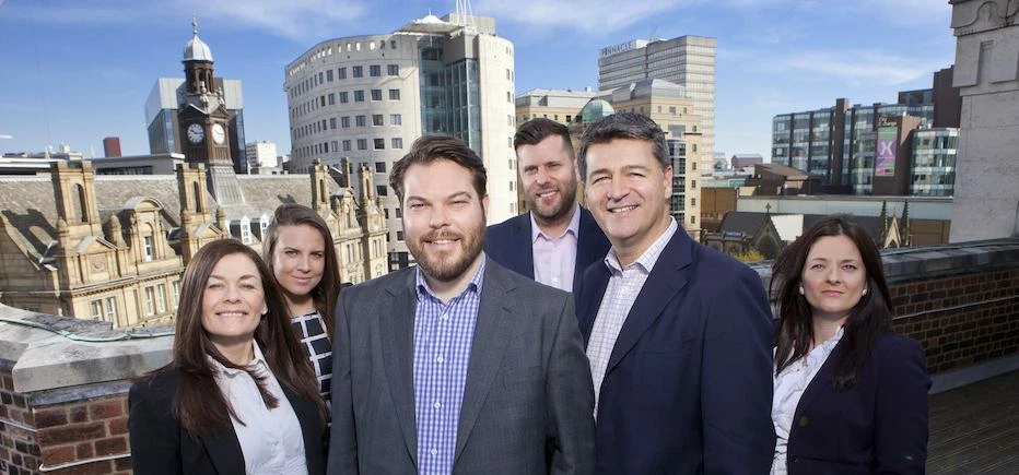 The Florit Brooke team up on the roof at No.1 Aire Street.