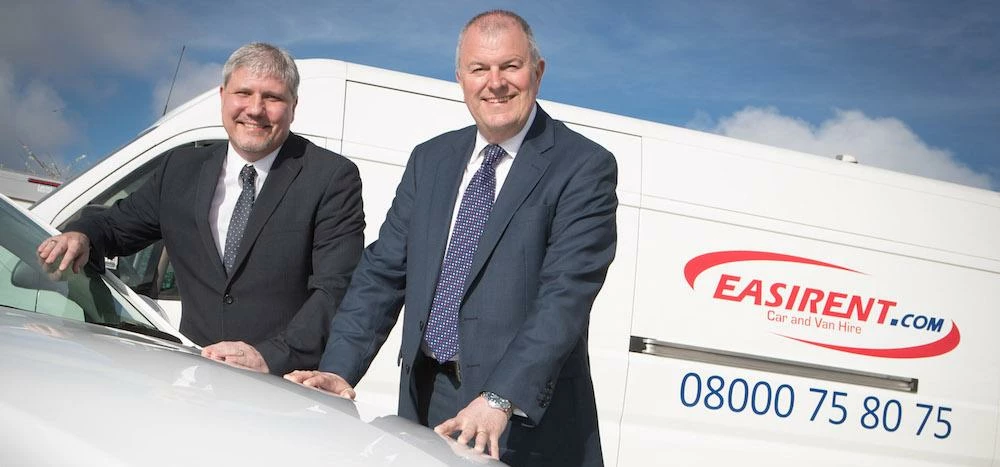 Ian Wilby (left) with Easirent's Steve Haughton