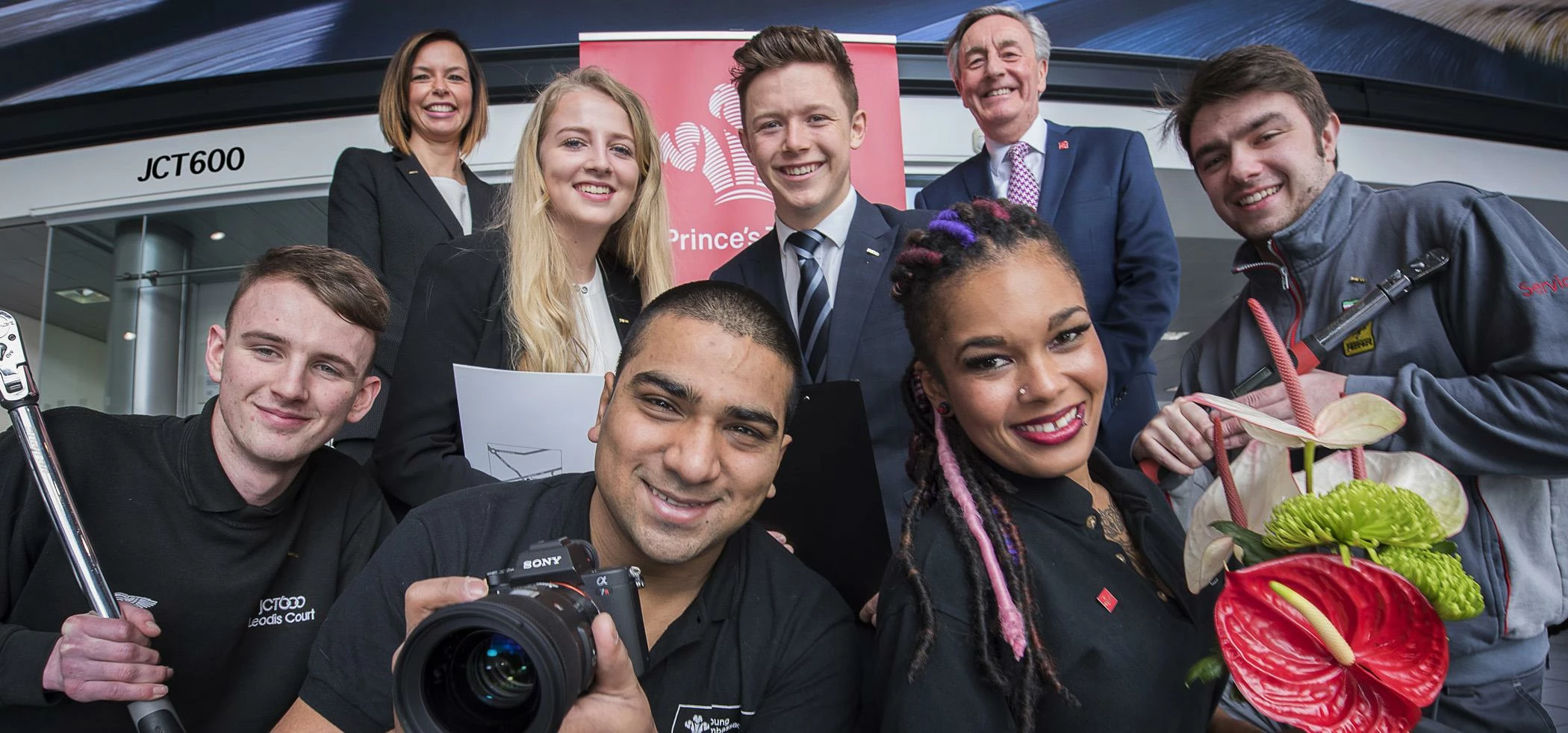 Picture shows:  Kirsty Moon (back left) of JCT600 and Paul Rose, chair of The Prince’s Trust develop