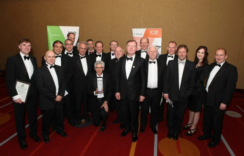 The New Tyne Crossing team receive their award.