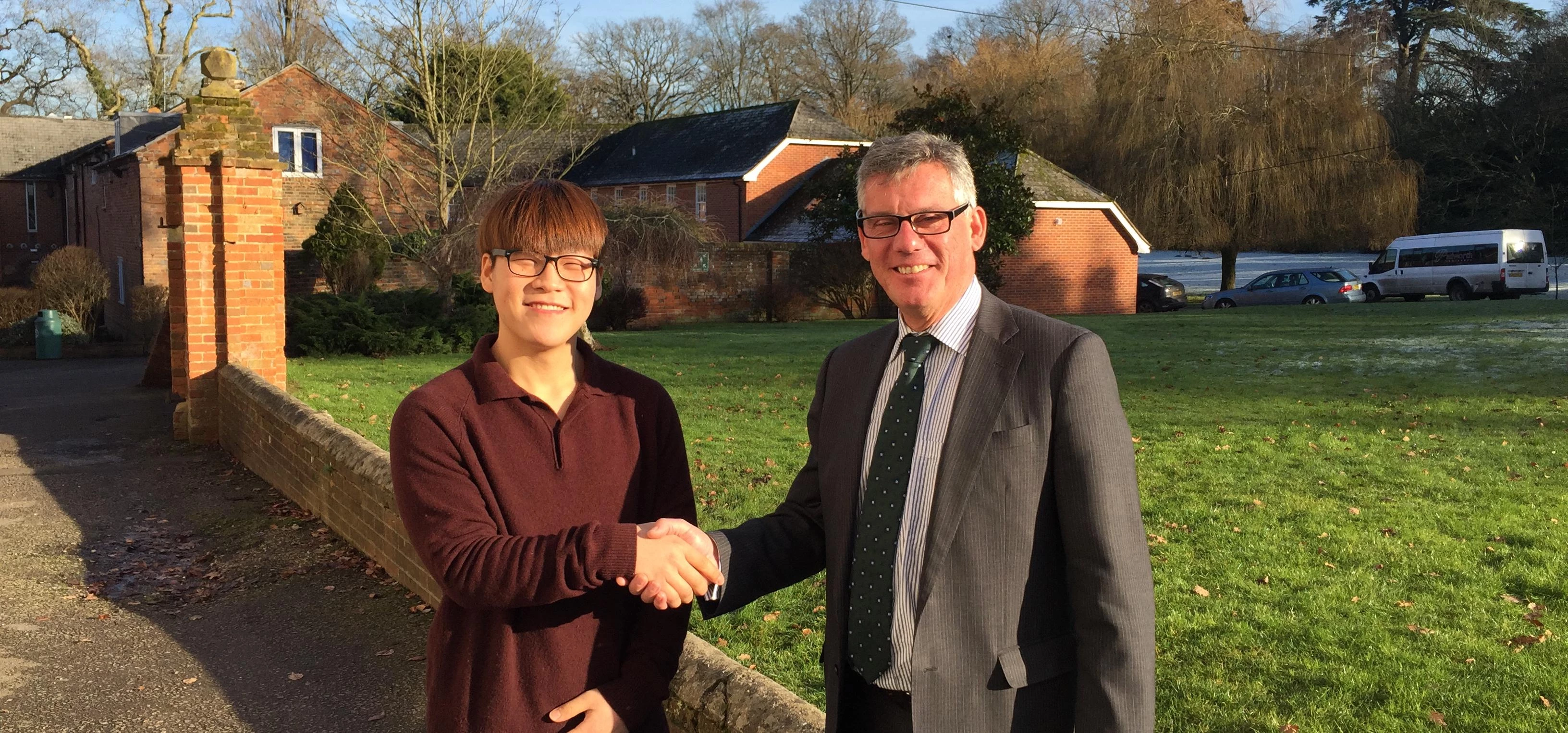 Padworth Maths Champ Jungi Park with Principal John Aguilar