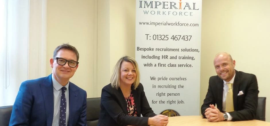 Left to right Jason D’Silva, Director, Imperial Workforce, Claire Watson, Managing Director, Imperia