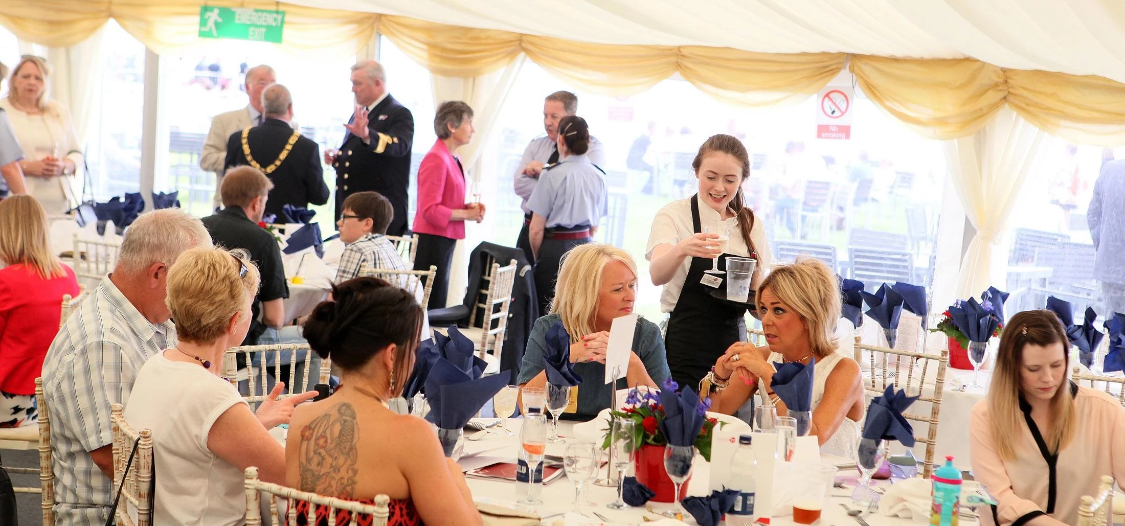 1879 Events Management staff serving guests at this year's Airshow