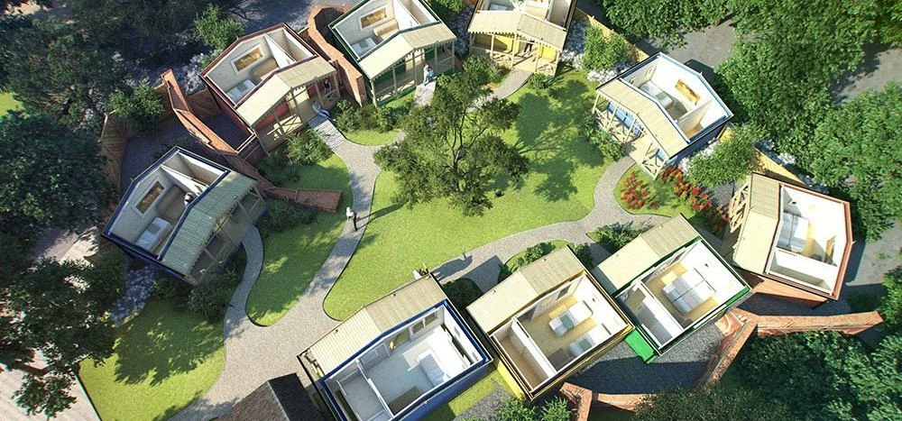 Gir Lion Lodge aerial view - artist's impression. Photo: London Zoological Society