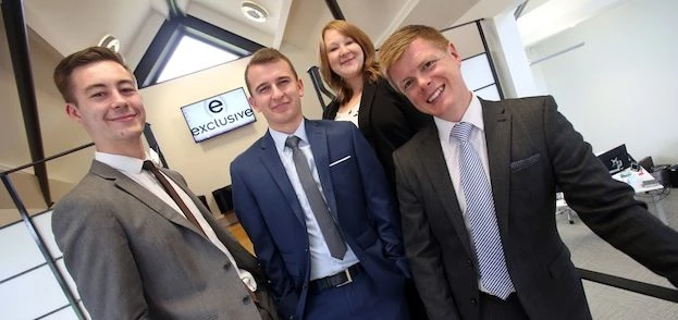 From left, Connor Curran (Accountancy & Finance), Adam Knight (Consultant), Gemma Lonsdale (Lead Eng