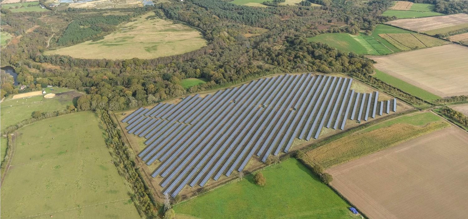 A solar farm constructed by Anesco