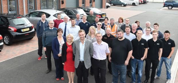 Jeremy Lefton (centre) with tenants at Momentum