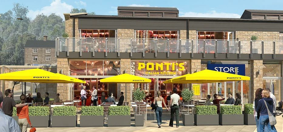 Artists impression of the new Ponti's Italian Kitchen at Fox Valley.