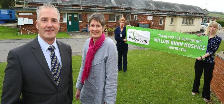Foreground (left to right) Contracts Manager at Hodgson Sayers, David Wakenshaw with Head of Care Se