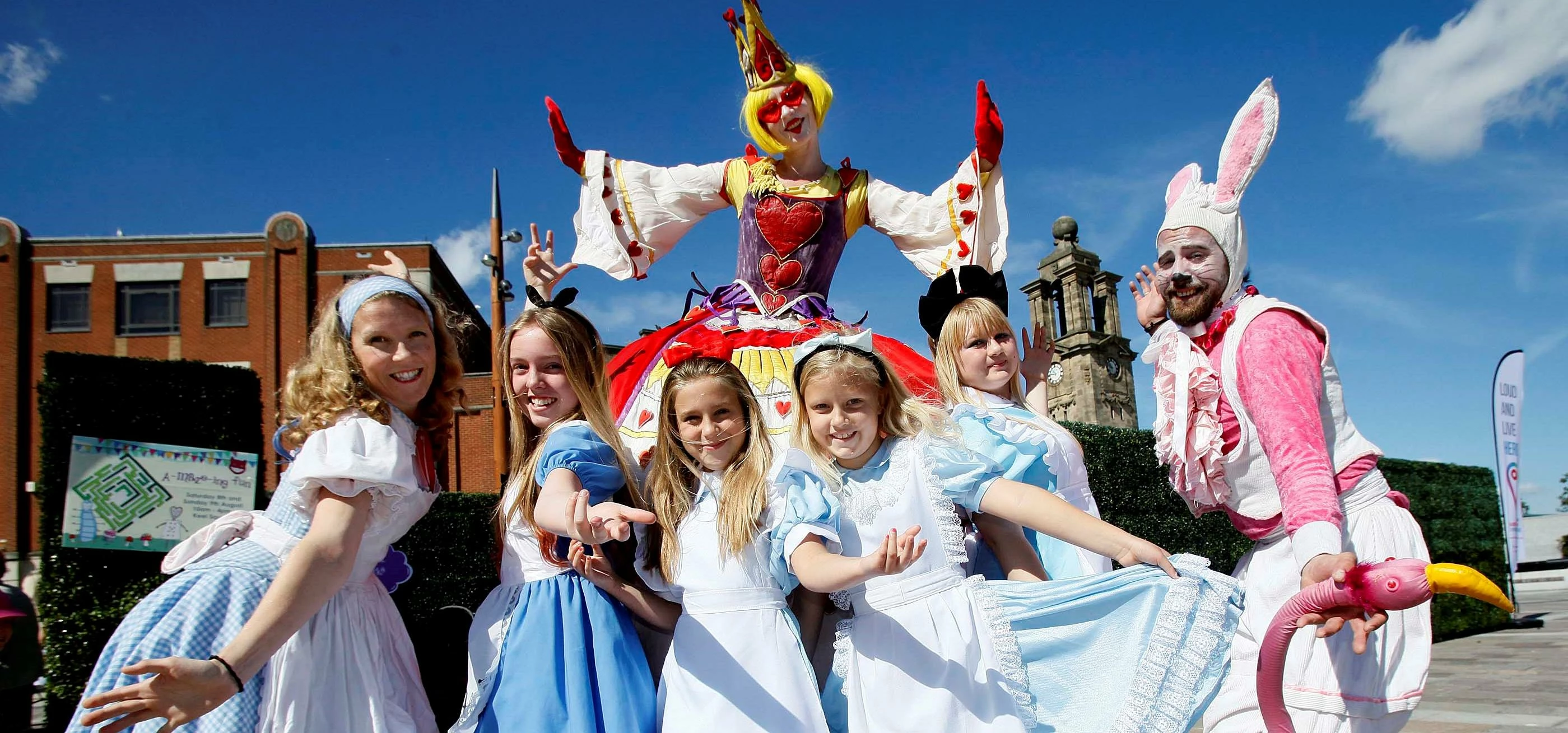 The 'Alices' with their fairytale friends