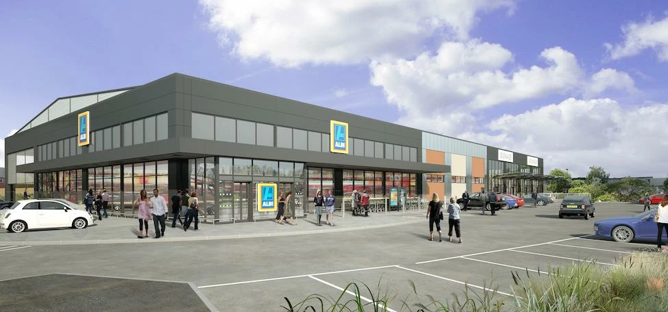 Artist's impression of the new Aldi store in Crayford.