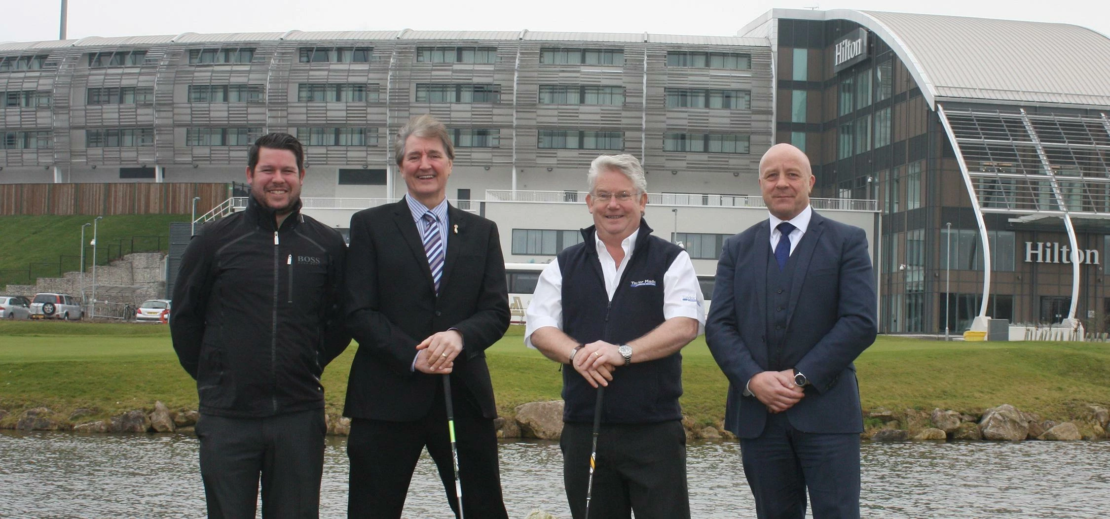 Shaun Hall – Head PGA Professional at the Hilton at the Ageas Bowl; John Munro, CEO at Wessex Heartb