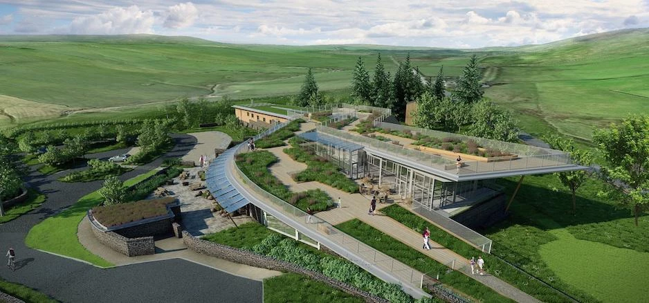 Aerial view showing The Sill final designs