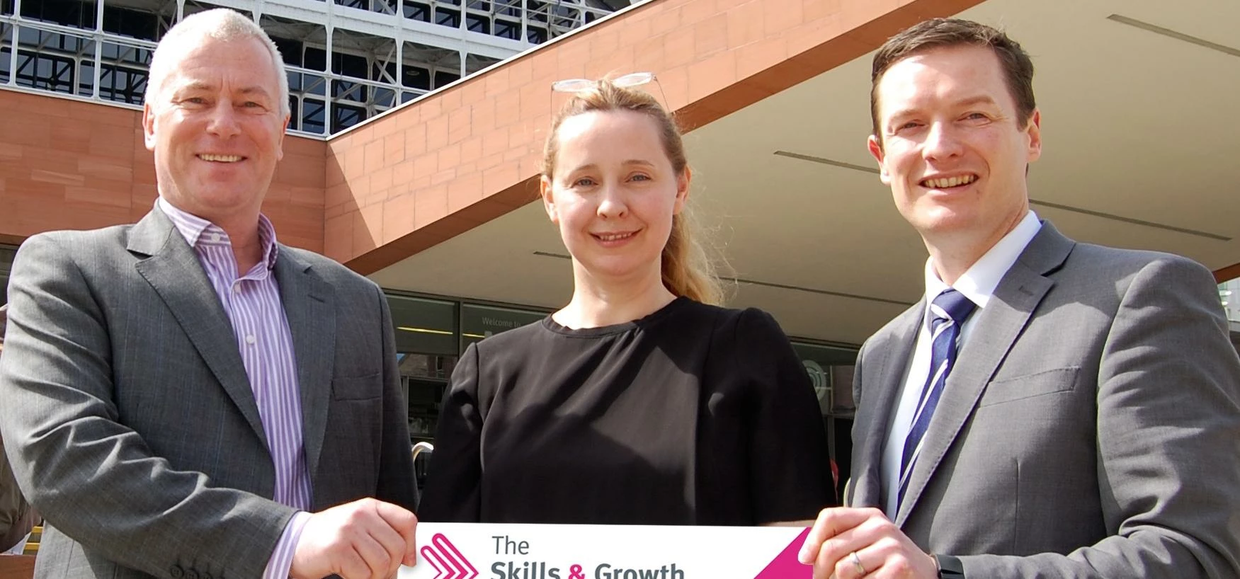 L-R: Paul Chapman, a business connector with the Skills and Growth Company; Denise Proctor, chair of