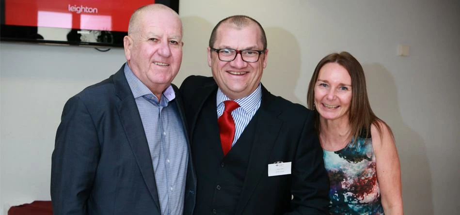 Gavin (centre) with Foundation of Light founder Sir Bob Murray CBE (left) and Foundation CEO Lesley