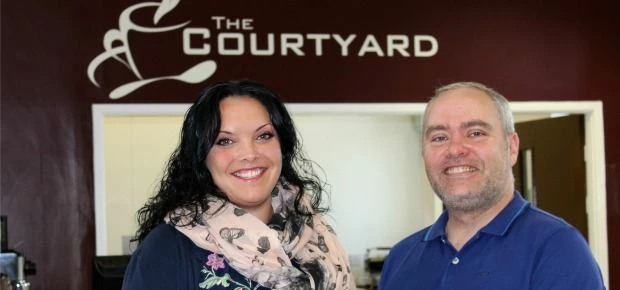 Director of Carringtons Catering, Helen Wynn and Social Enterprise Coordinator at Nugent Social Ente