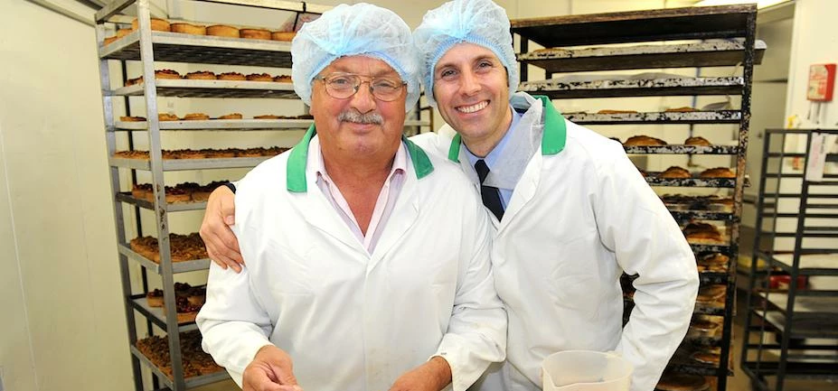 The Topping Pie Company's managing director Roger Topping, and son Matt Topping, sales director.