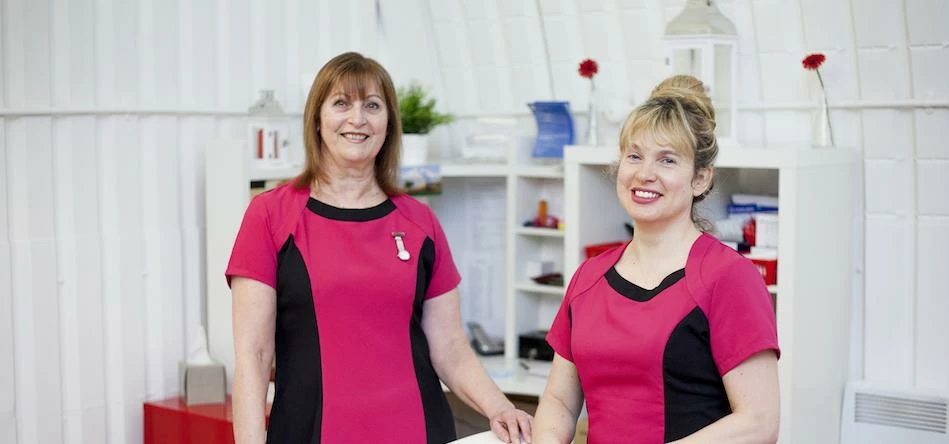 Co-owners of Central Healthcare in Newcastle, Jean Brooks and Gill Brooks