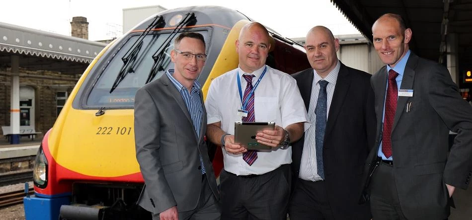 Commercial Director of 3Squared with East Midlands Trains at Sheffield Station.