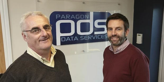  Glen Davis, Operations Director of Paragon Data Services with Iain Bland, Managing Director of Para
