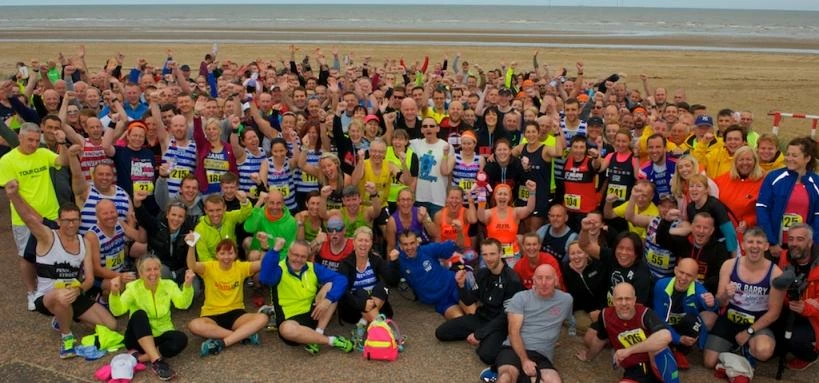 The BTR Tour Of Merseyside Team of 2015 - runners, volunteers and BTR Team. Photograph courtesy of P