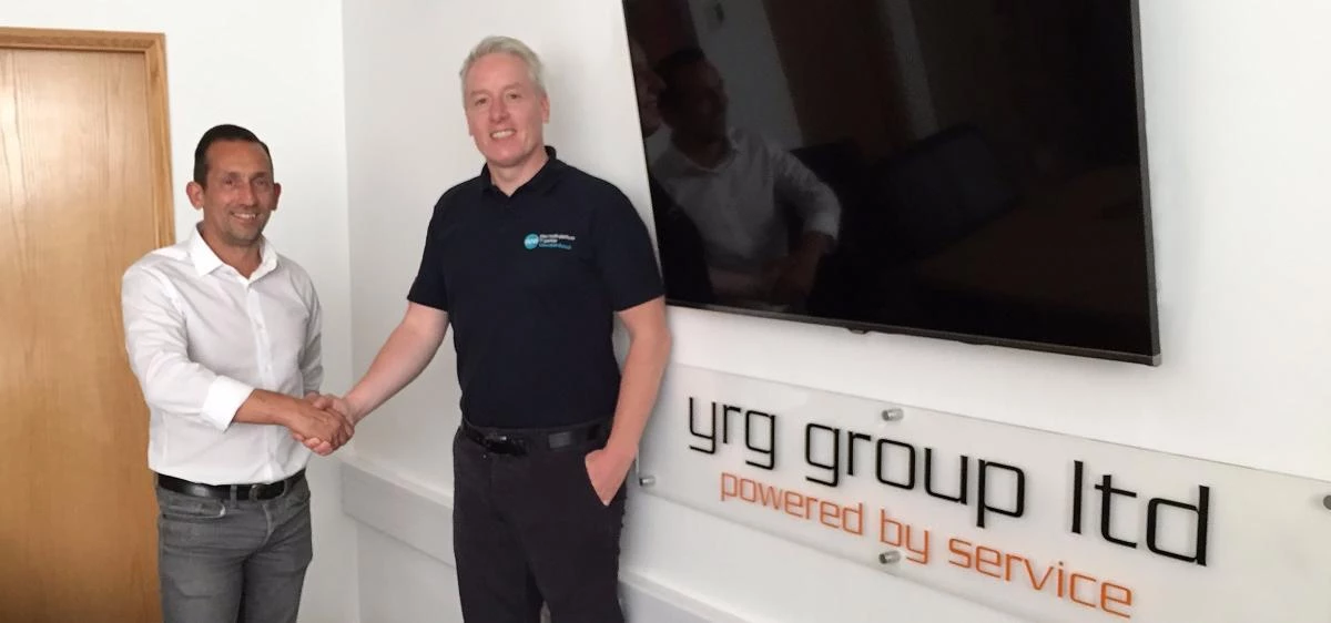 Andrew Metcalfe of Opal (right) with Denis Fitzgerald of YRG