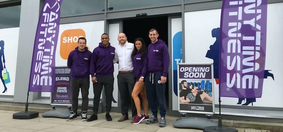 The new Anytime Fitness team at Moor Allerton. Paul Harcombe, Lance Ray McField, Graham Lilley, Trac