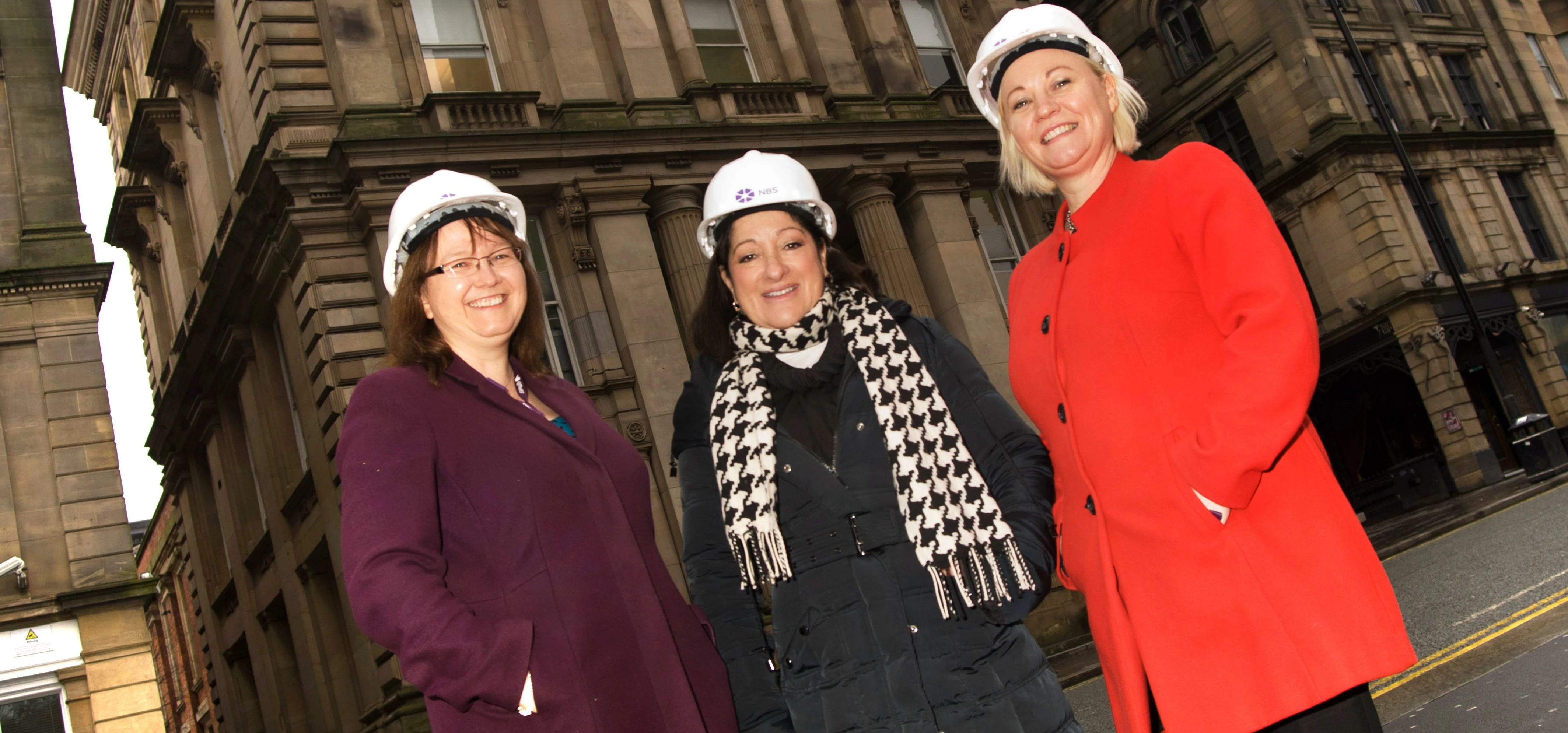 Jane Duncan (centre) outside the old Post Office