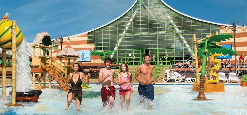 Leisure facilities at the site include the Tropical Water World with indoor main pool, water slides 