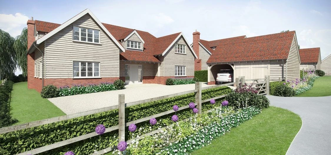 Artist's impression of Evora's residential development in Flamstead, Hertfordshire with Gade Group.