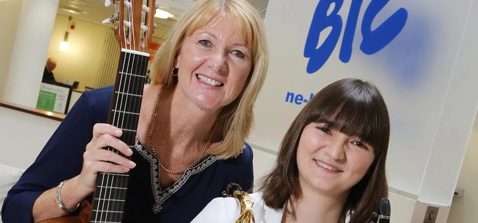 L-R BIC business support manager Shirley Hermiston and Catherine Hanlon founder of In Harmony Music 