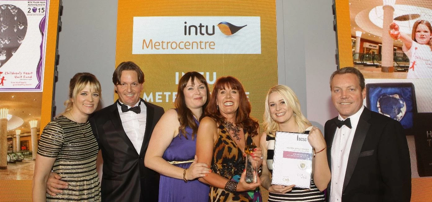 The intu Metrocentre team with their award