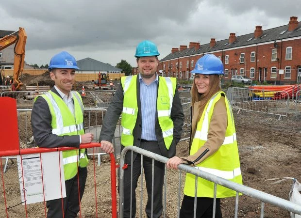 (left to right): Ben Townsend (development manager at Great Places Housing), Stuart Allison (North W