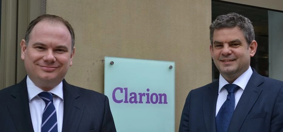  Jonathan Simms (left) and Richard Moran, partners in Clarion’s corporate team.