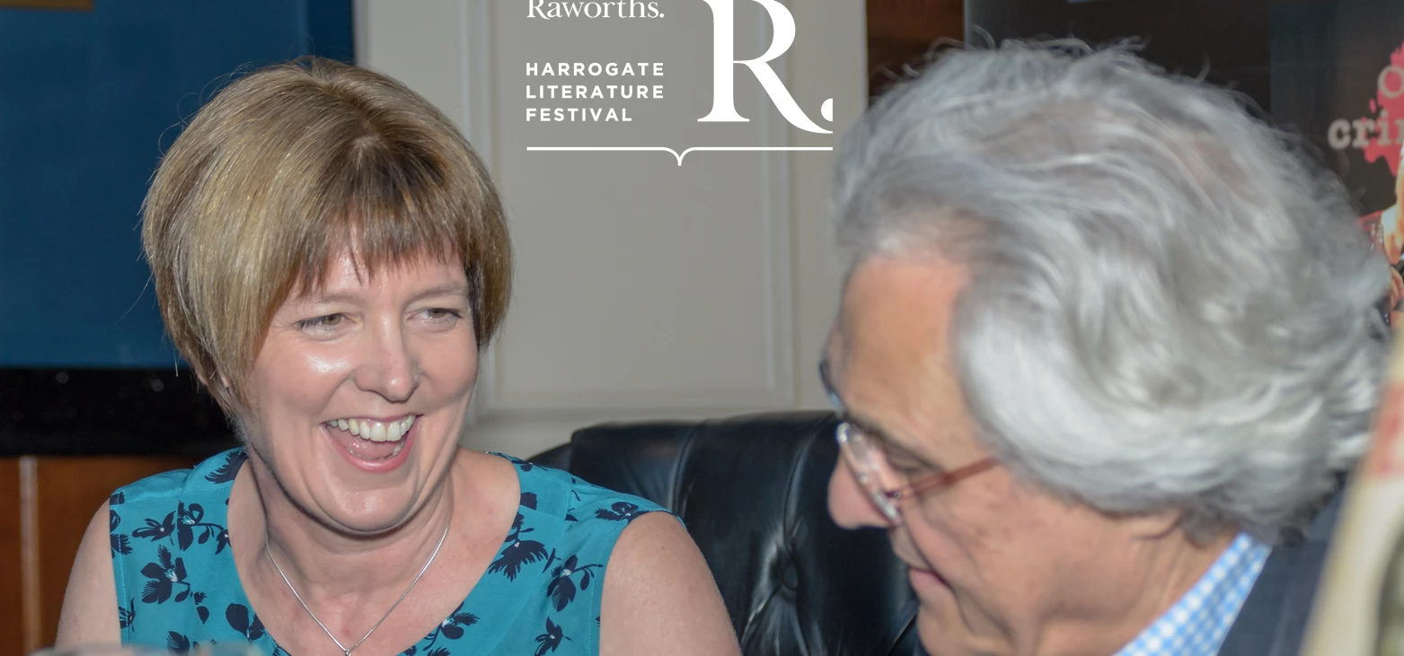 Raworths managing partner, Zoe Robinson with author John Suchet at the 2015 Raworths Harrogate Liter