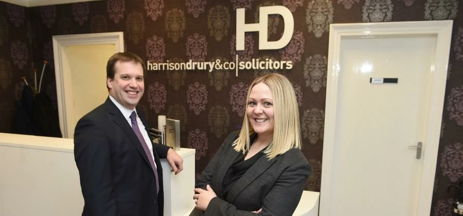 LR Colin Fenny, director and Laura Hallett Lea, associate solicitor at Harrison Drury